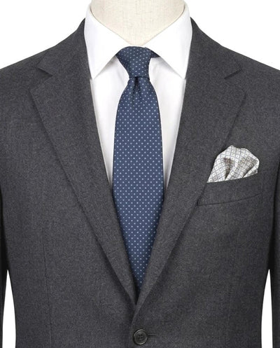 Cravatta uomo J.H. Damhon blu scuro a pois azzurri