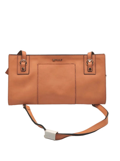 Borsa donna Innuè in vera pelle color cuoio con tracolla - Made in Italy