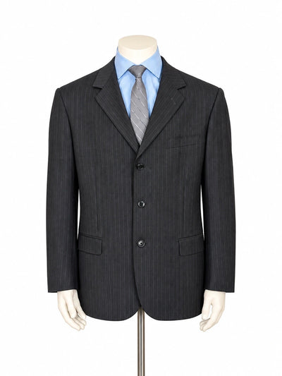 Blazer uomo Acquaviva 1940 grigio antracite gessato in pura lana vergine – Made in Italy – Tg. 58