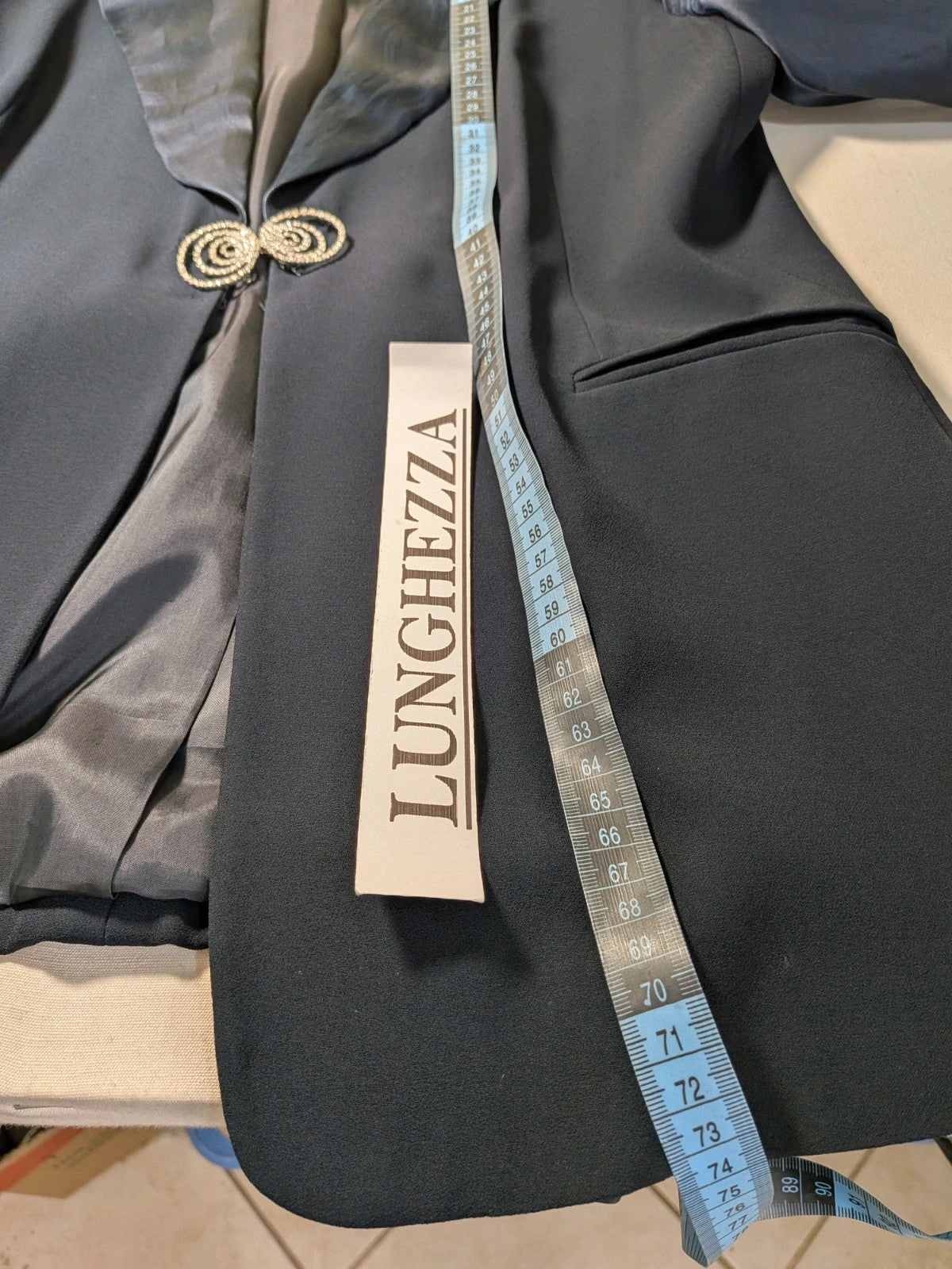 Tailleur donna cerimonia blu notte - foto 3