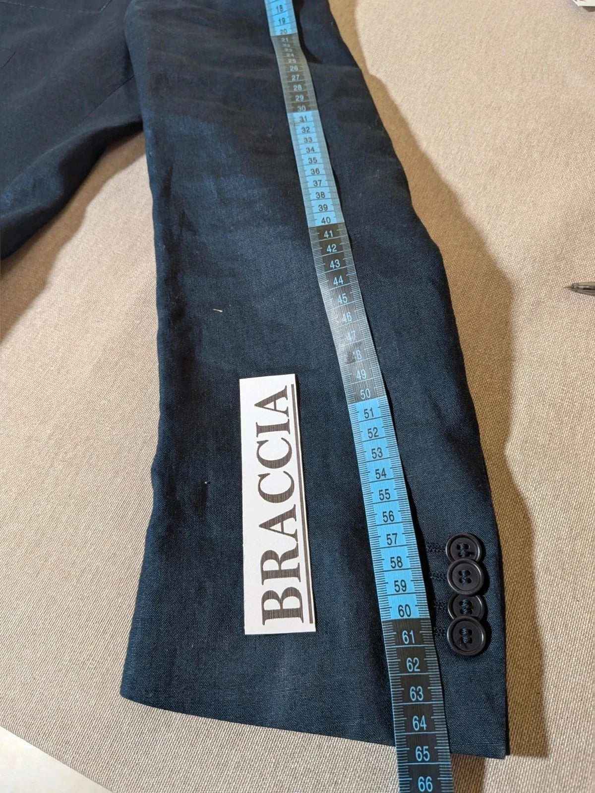 Abito uomo Incom blu navy in 100% lino, giacca e pantalone