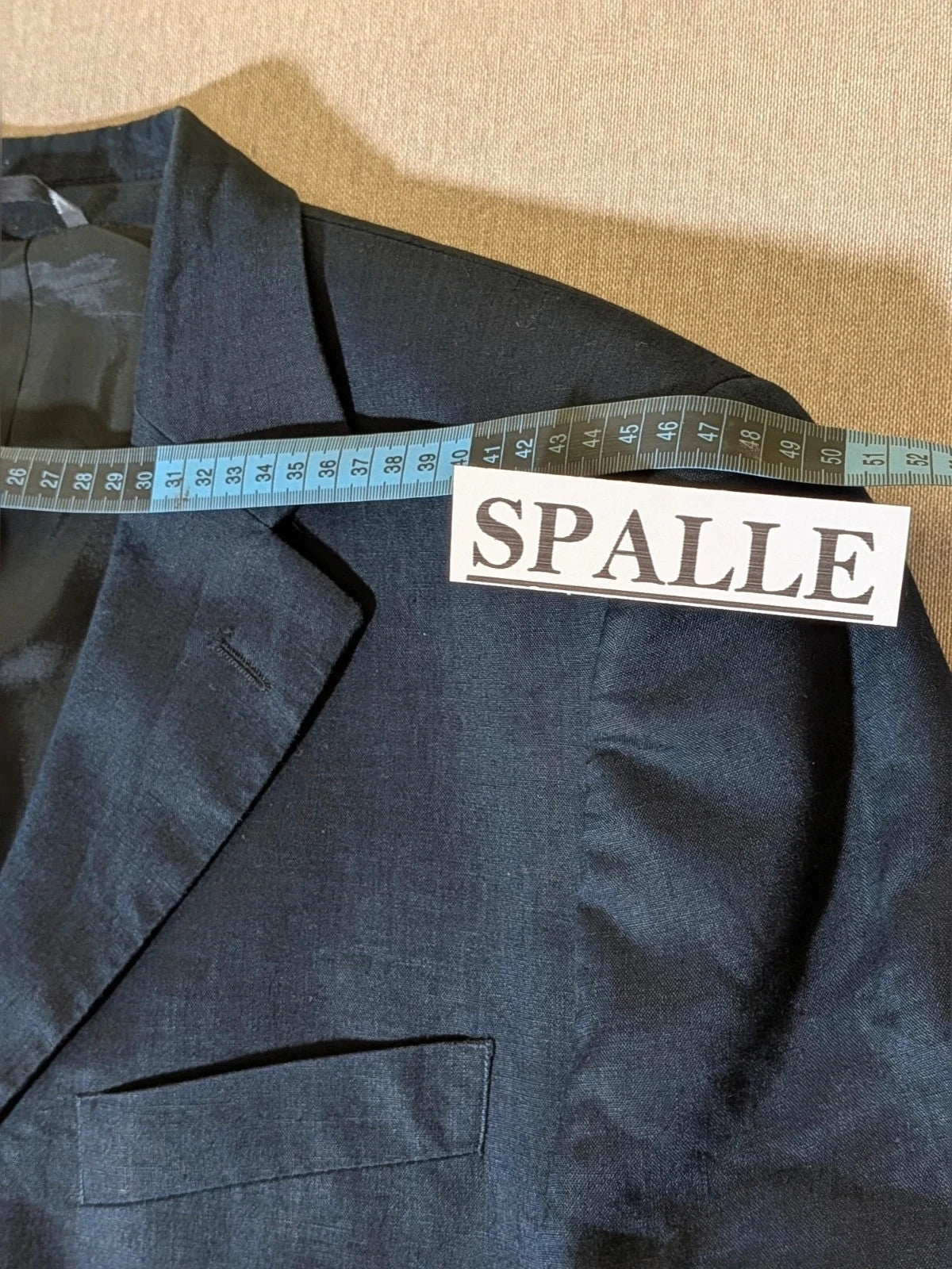 Abito uomo Incom blu navy in 100% lino, giacca e pantalone