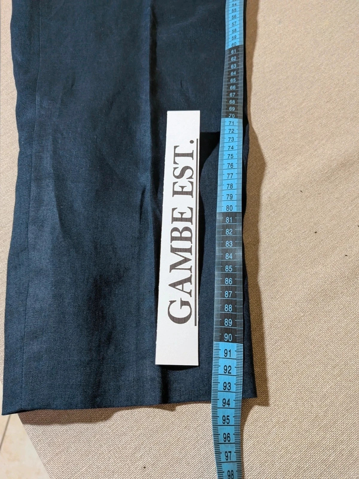 Abito uomo Incom blu navy in 100% lino, giacca e pantalone