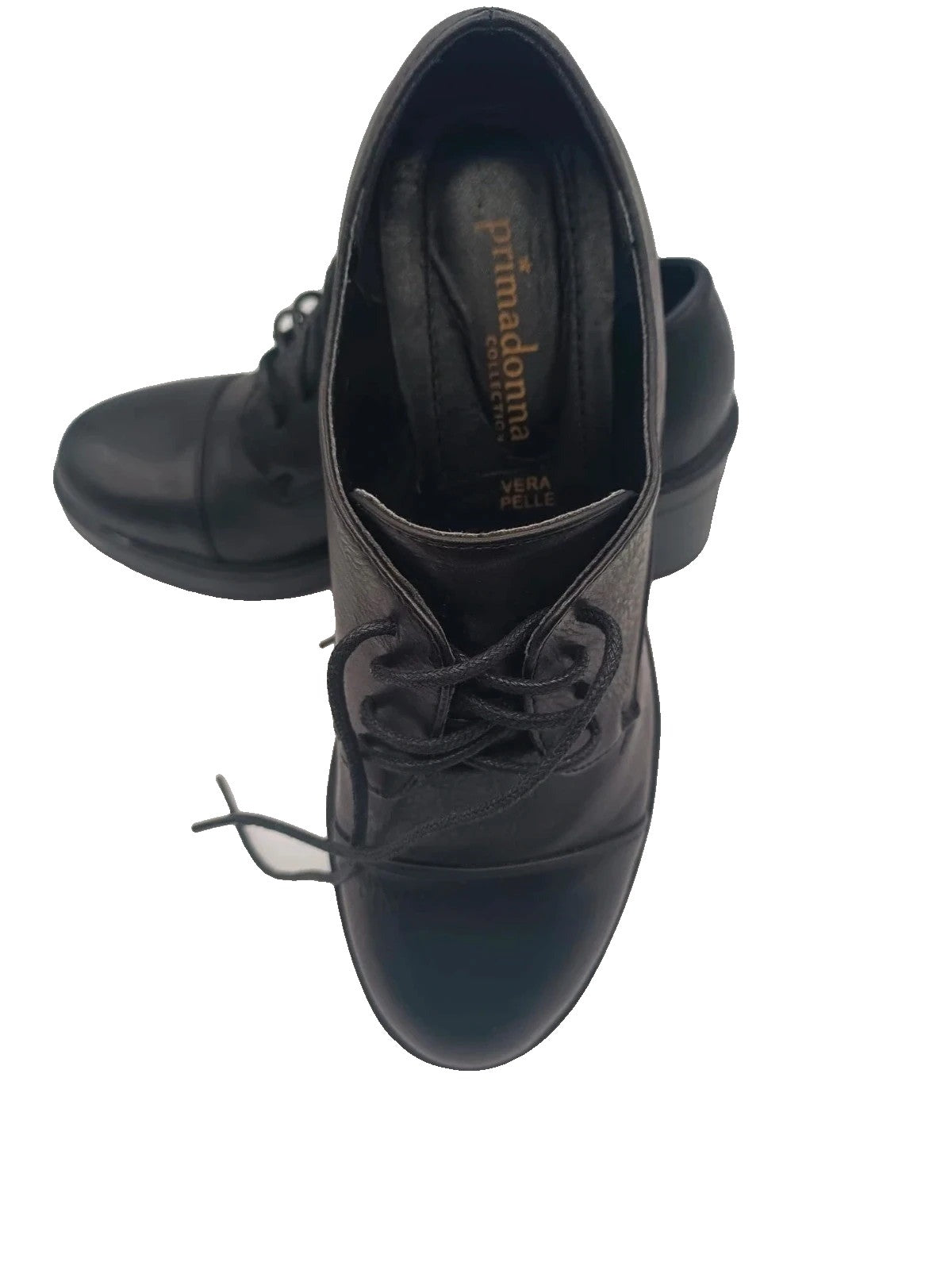 Primadonna black Oxford shoes in genuine leather with internal certification and intact sole.