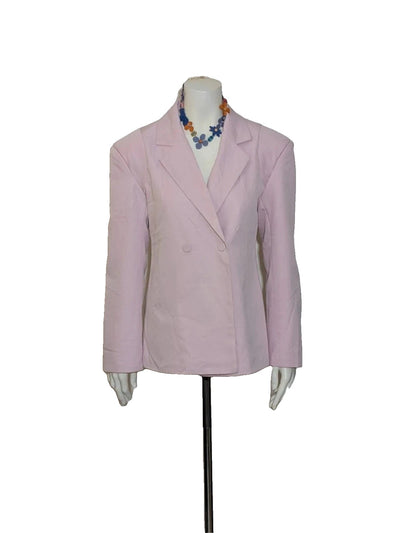 Blazer donna doppiopetto rosa pastello Cecilia Fashion – Nuovo con cartellino – Tg. S/M
