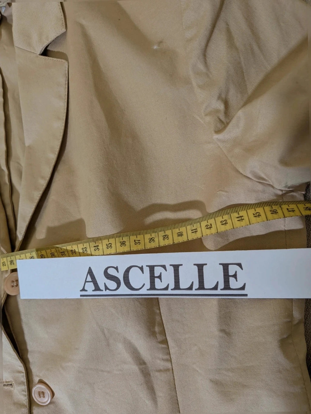 Les Deux beige skirt suit with tailored finish and quality cotton-lycra blend.