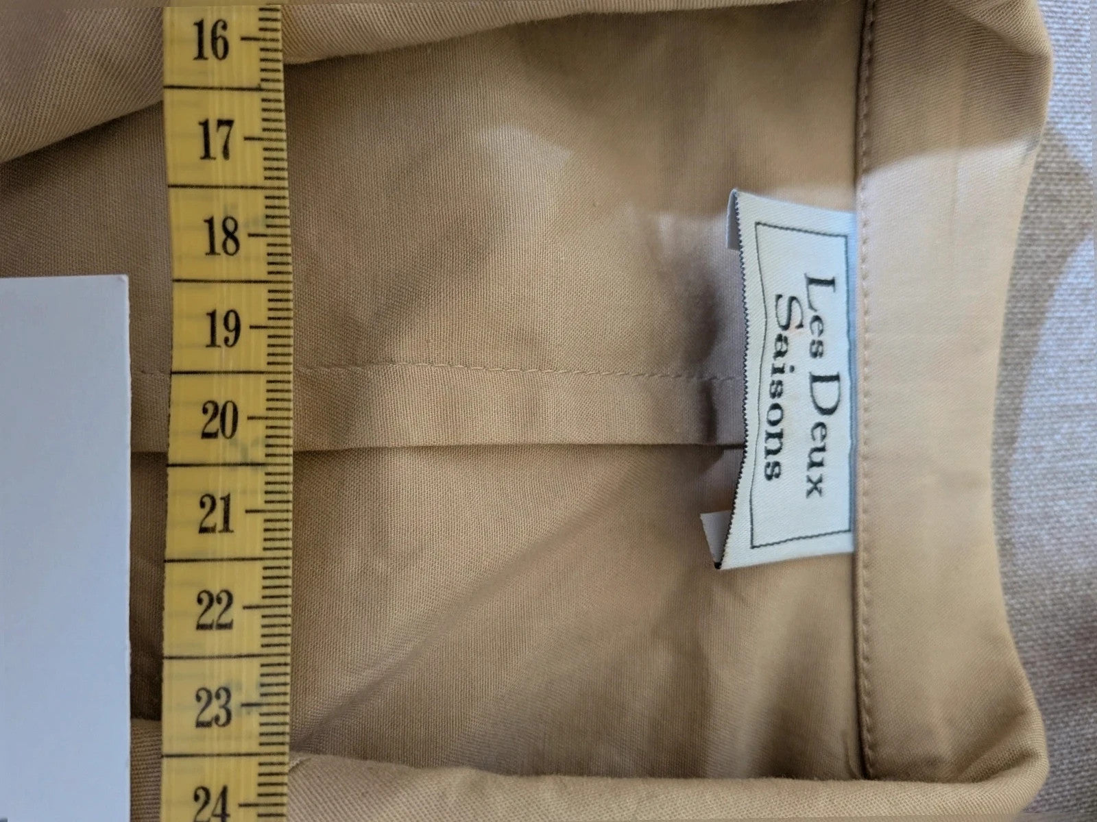 Les Deux beige skirt suit with tailored finish and quality cotton-lycra blend.