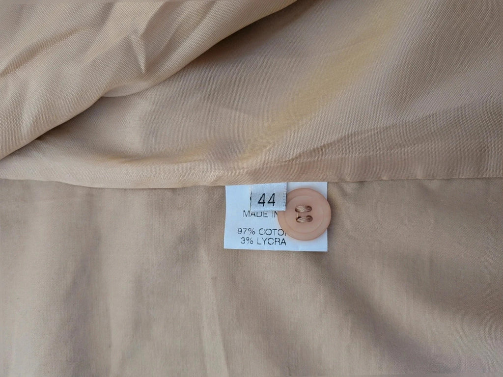 Les Deux beige skirt suit with tailored finish and quality cotton-lycra blend.