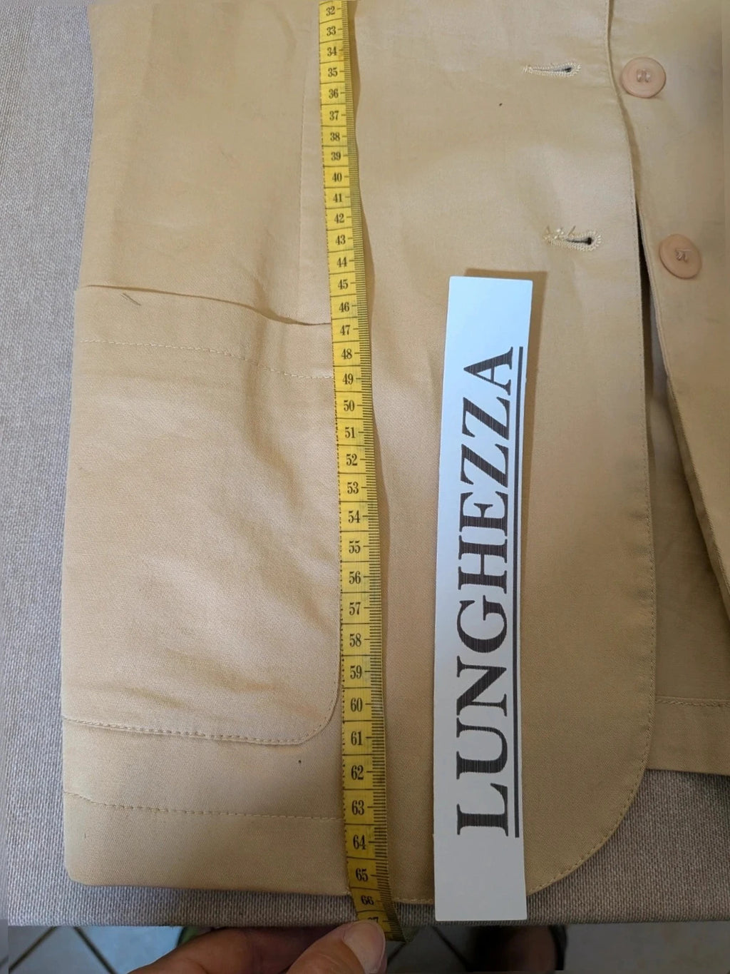 Les Deux beige skirt suit with tailored finish and quality cotton-lycra blend.