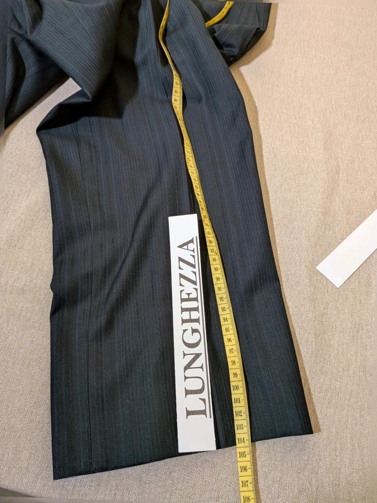 Biesse black jacket with subtle pinstripe pattern and Black Label logo.