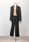 BENETTON black suit with COS blazer, minimalist design, high-quality wool blend fabric.