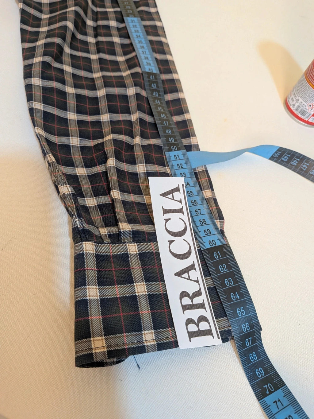 Gutteridge men's shirt multi tartan pattern with button-down collar and chest pocket.