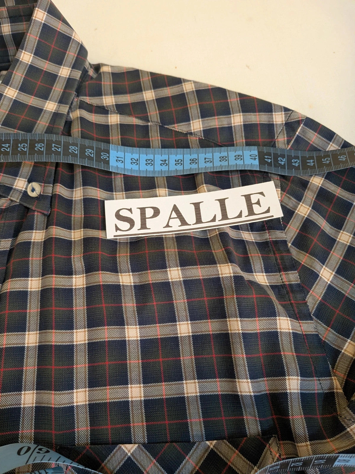 Gutteridge men's shirt multi tartan pattern with button-down collar and chest pocket.