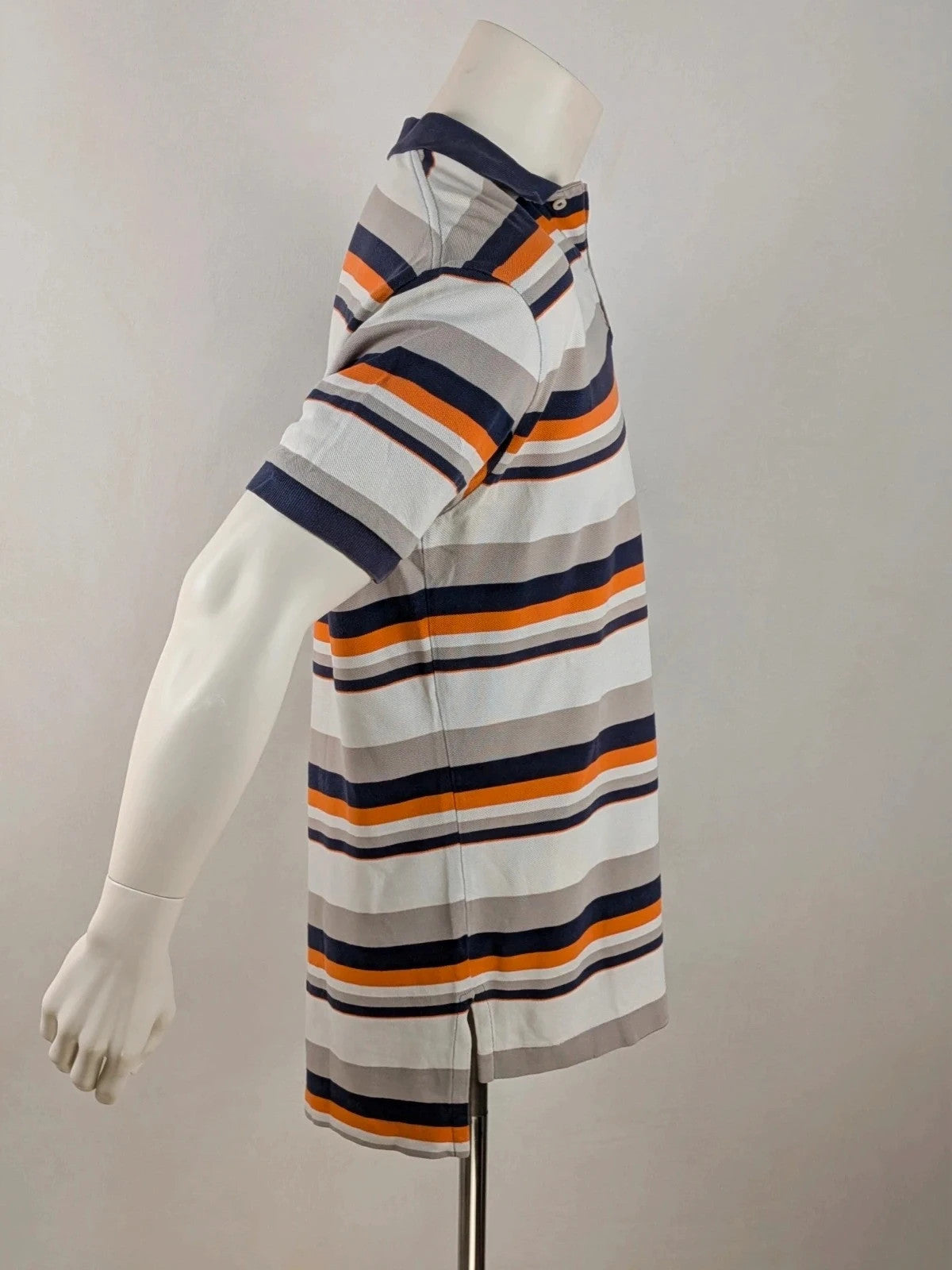 Polo Ralph Lauren multi-coloured polo shirt with horizontal stripes and embroidered logo.