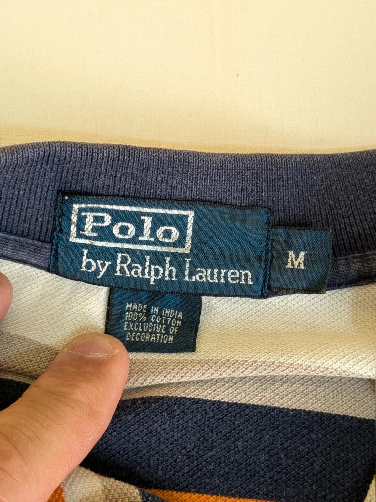 Polo Ralph Lauren multi-coloured polo shirt with horizontal stripes and embroidered logo.