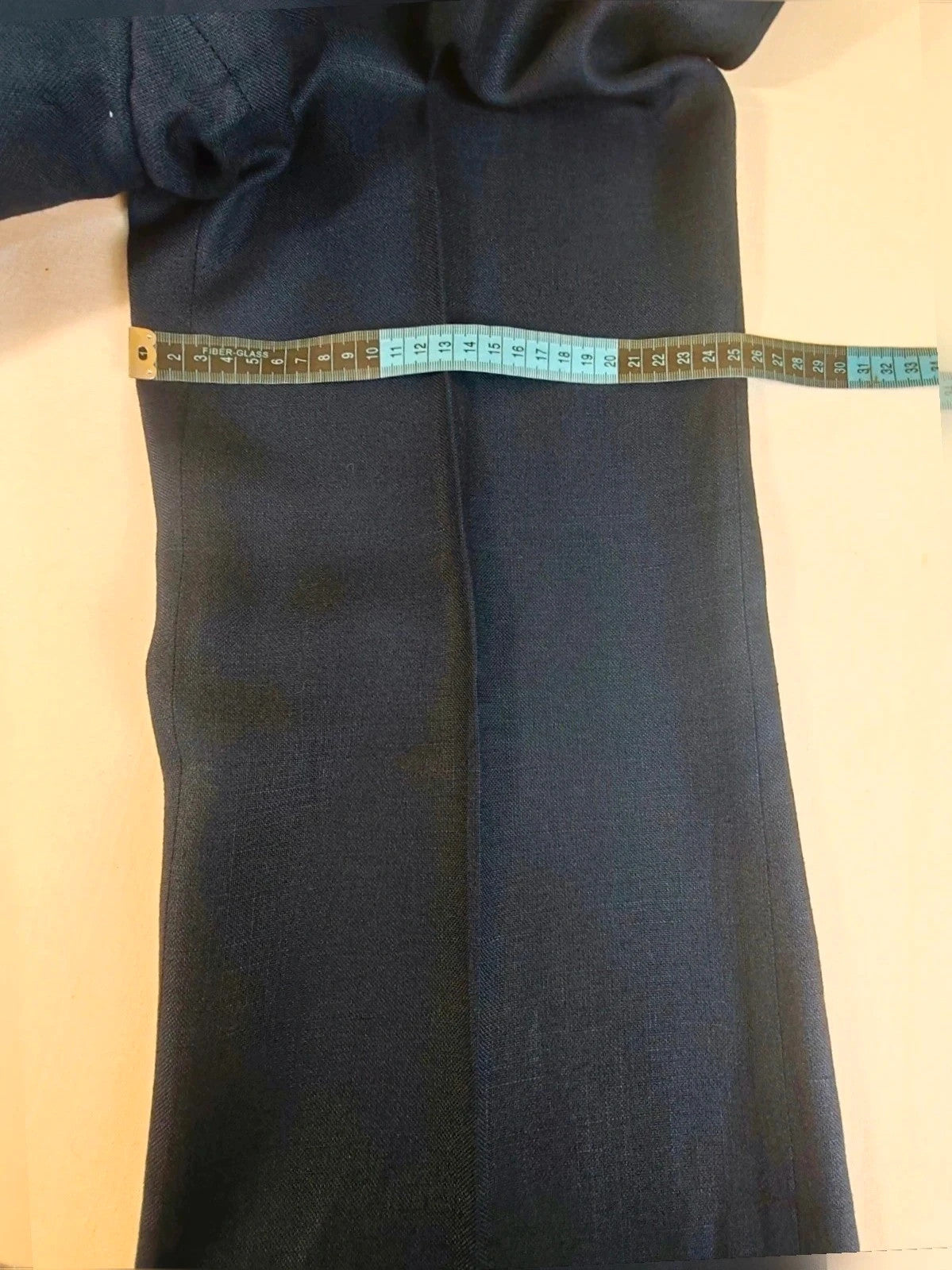 linea navy double-breasted jacket vintage high-quality linen classic elegance