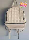 Zainetto cream backpack with minimalist design and subtle logo detail.