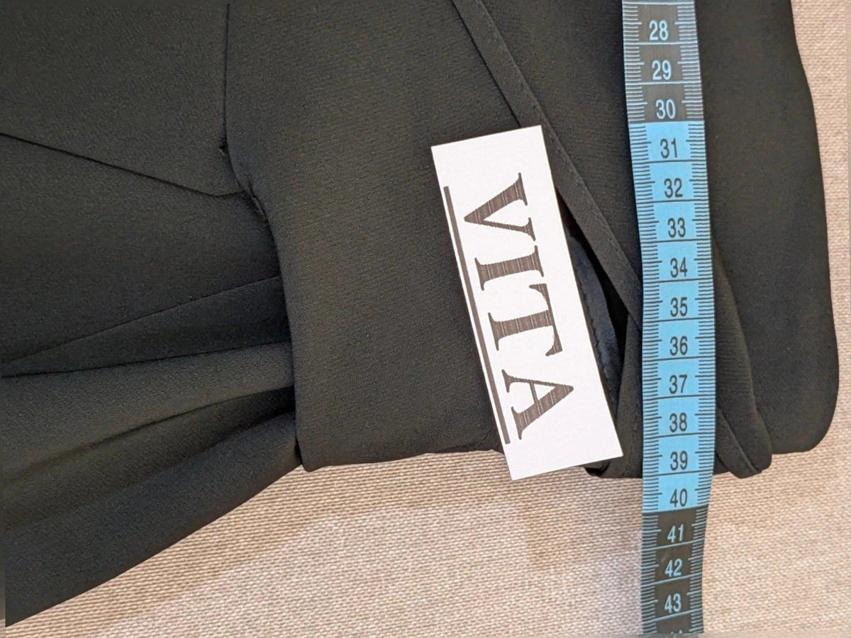 M-Made in Italy floral blazer blue and black with balloon sleeves and gold buttons.