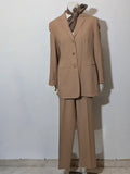 Gerry Weber beige suit jacket with three buttons and tailored fit, premium wool blend.