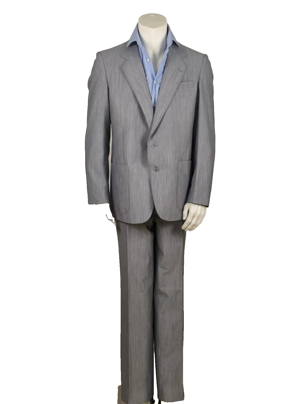 linea grey vintage jacket two-button design with West Germany label and melange fabric