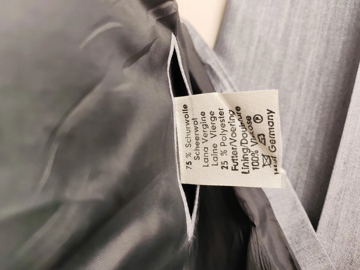 linea grey vintage jacket two-button design with West Germany label and melange fabric