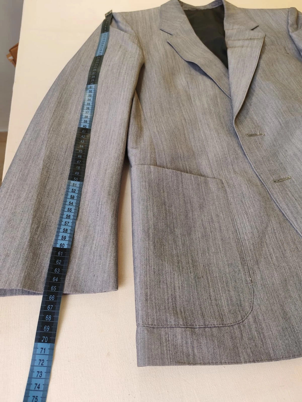 linea grey vintage jacket two-button design with West Germany label and melange fabric