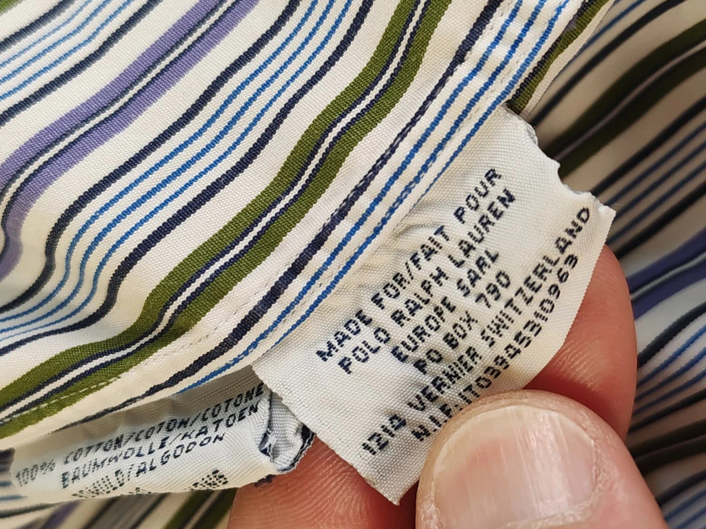 Polo Ralph Lauren multicolour striped shirt with slim fit and logo detail.