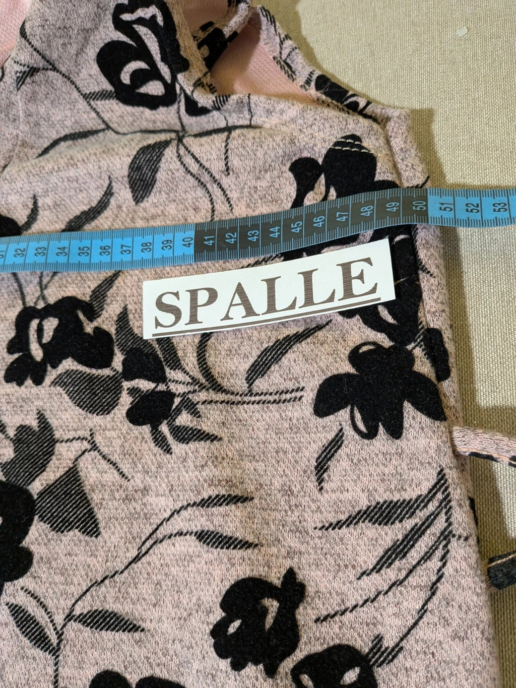 Made in Italy floral black and pink long dress and cardigan set, soft polyester blend.