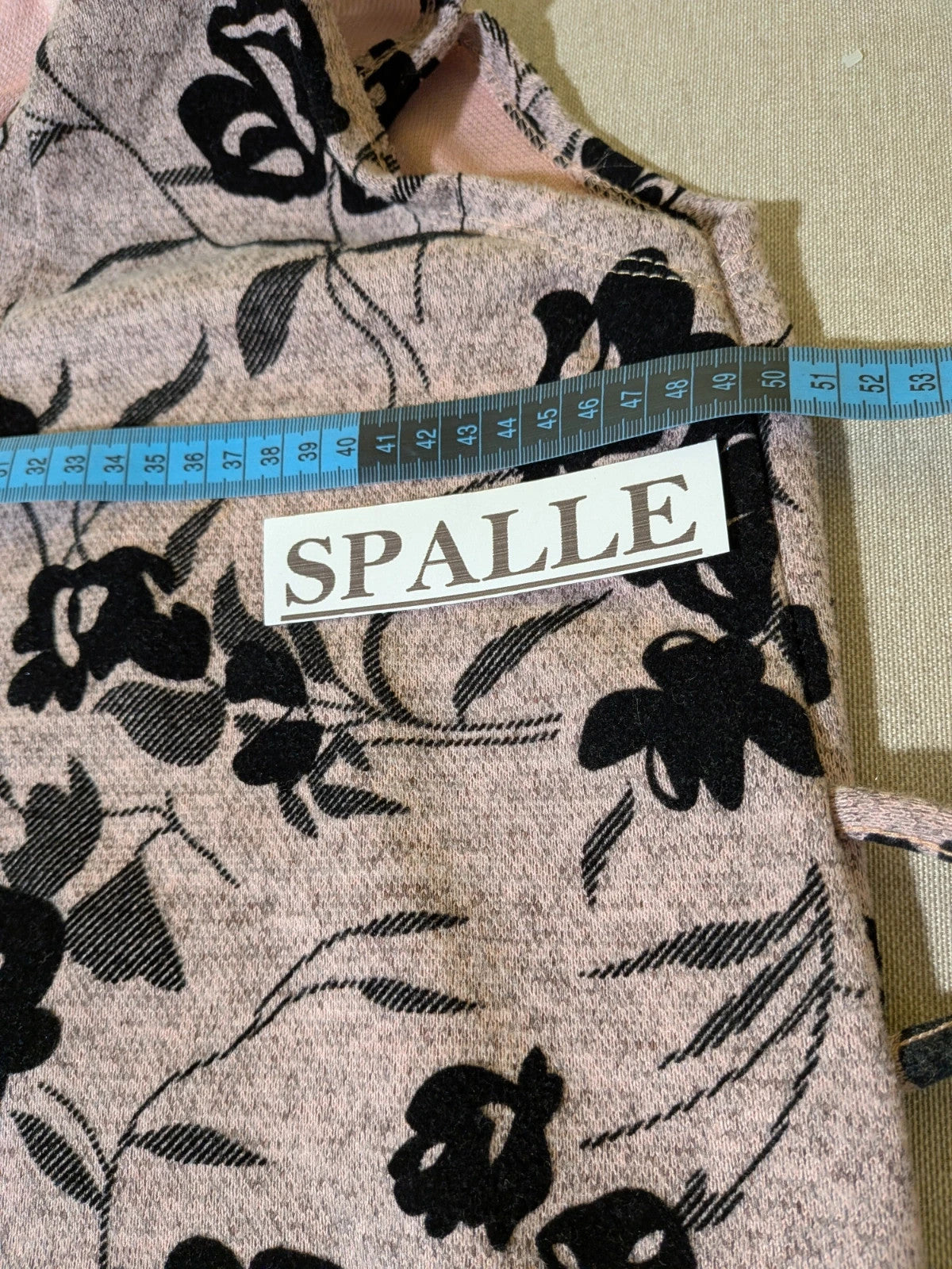 Made in Italy floral black and pink long dress and cardigan set, soft polyester blend.