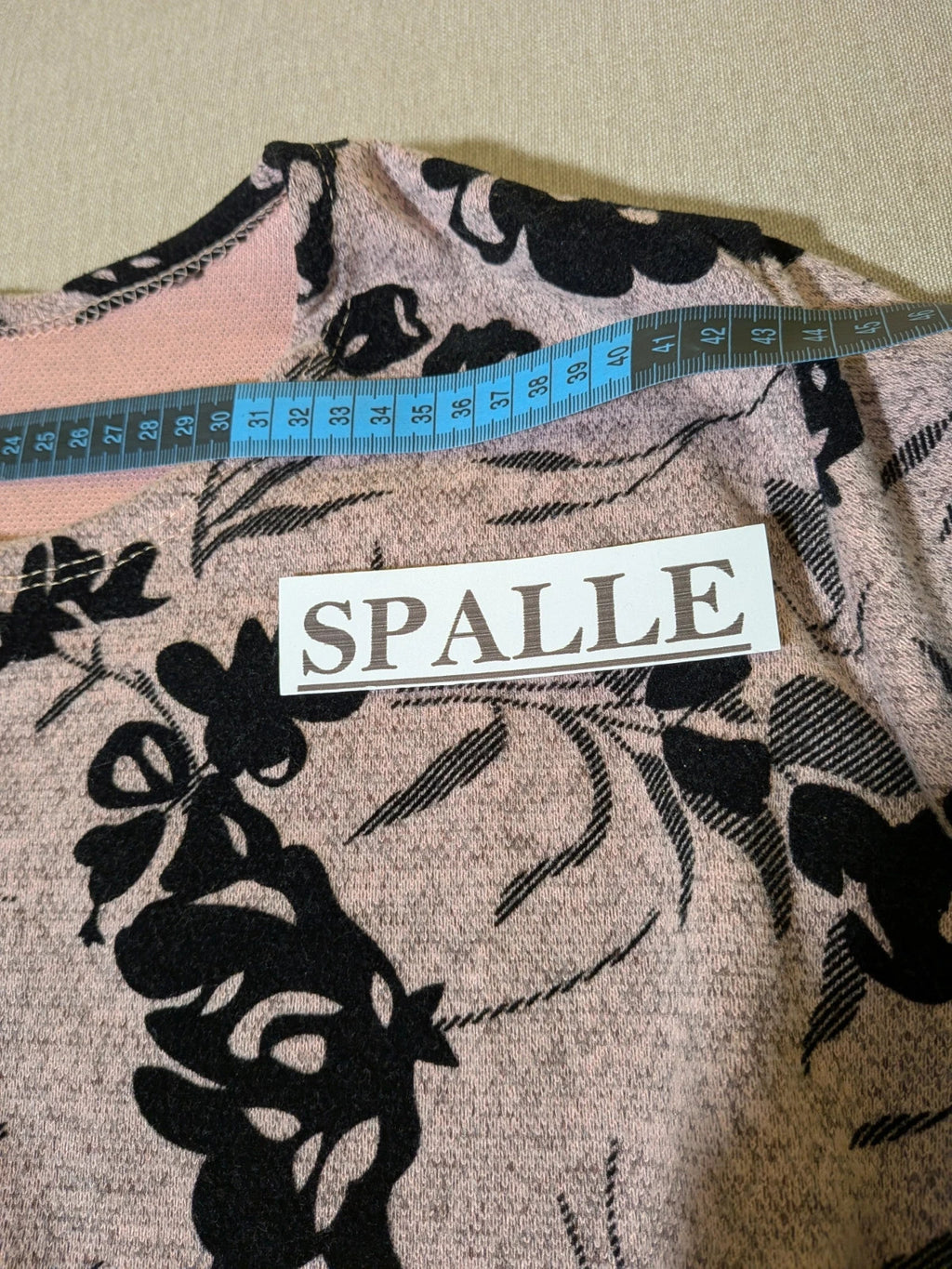 Made in Italy floral black and pink long dress and cardigan set, soft polyester blend.