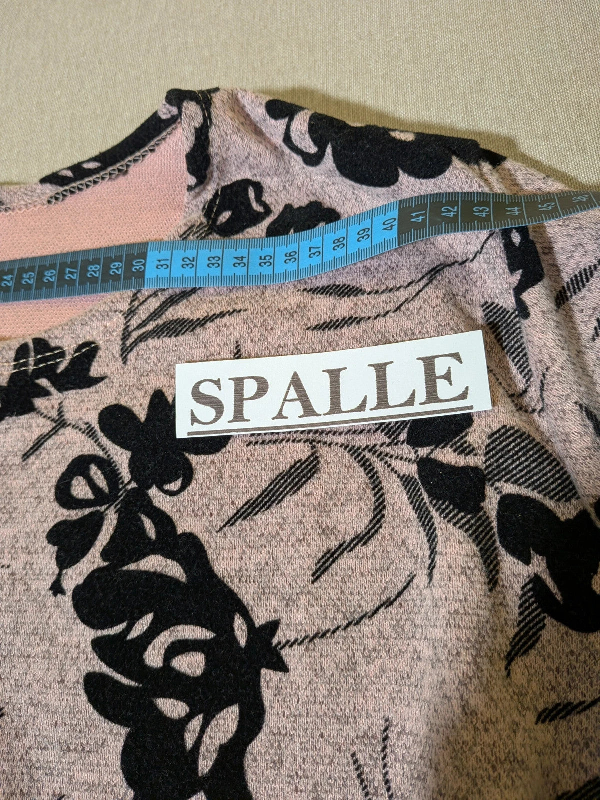 Made in Italy floral black and pink long dress and cardigan set, soft polyester blend.