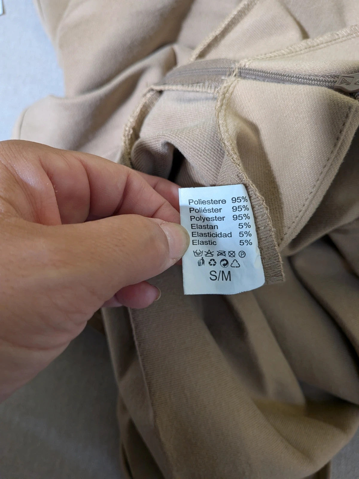 H&M floral high-neck top in beige, yellow and brown with long sleeves.
