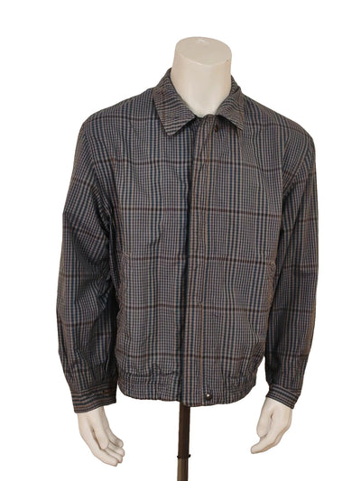 Giacca Uomo Vintage Double Face Faciba Casuals – Taglia 50 – Plaid / Blu Navy