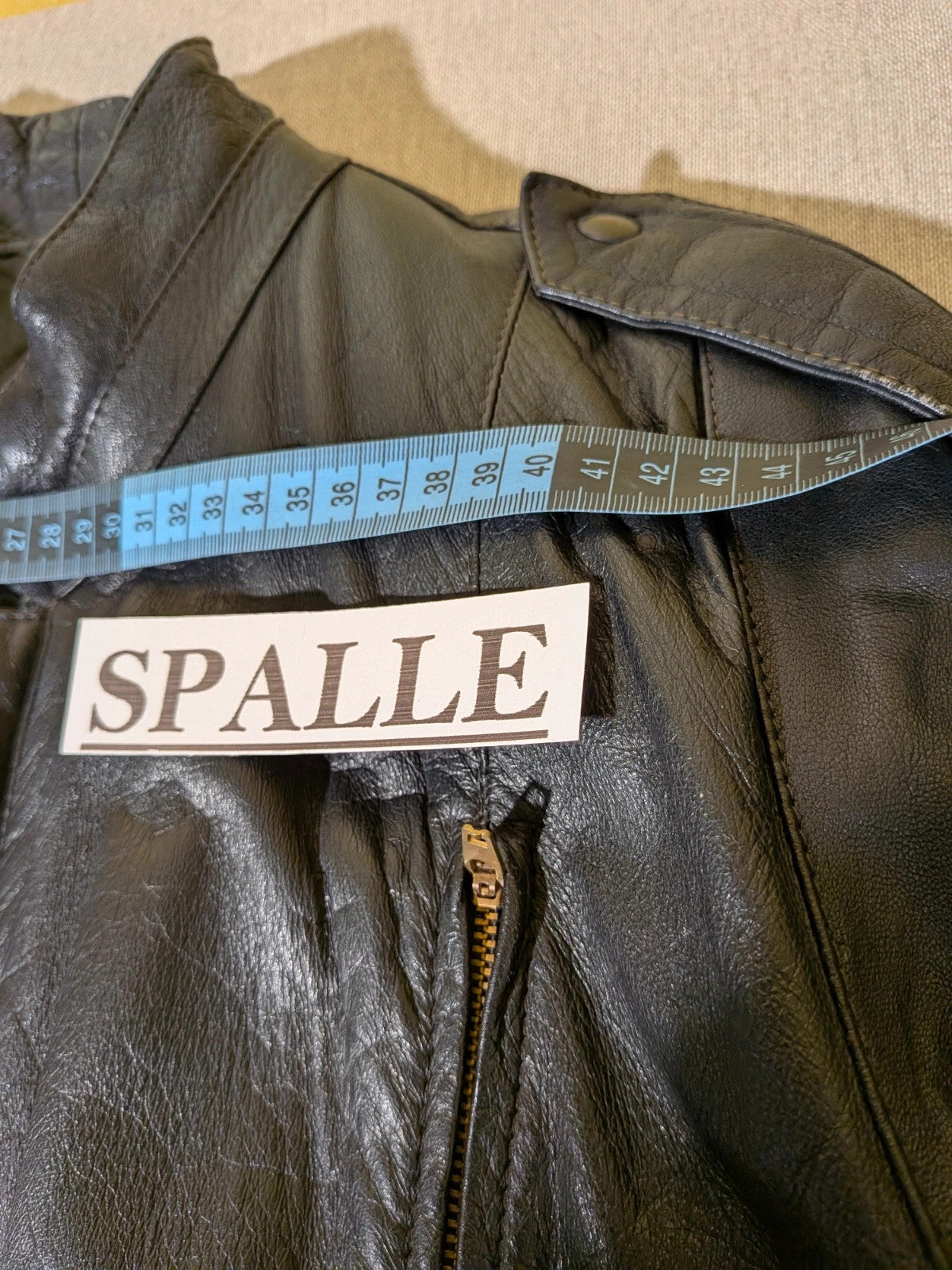 Giacca in vera pelle nera da uomo con cintura - foto 12