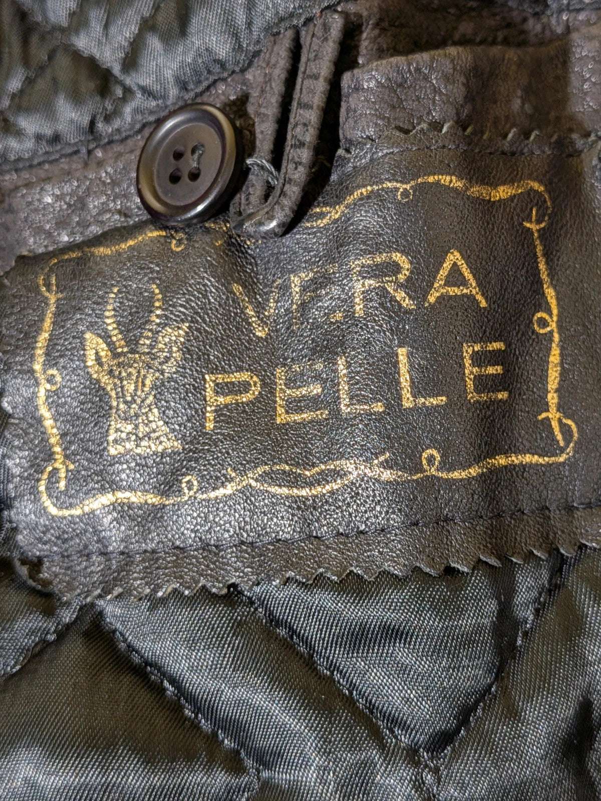 Giacca in vera pelle nera da uomo con cintura - foto 4