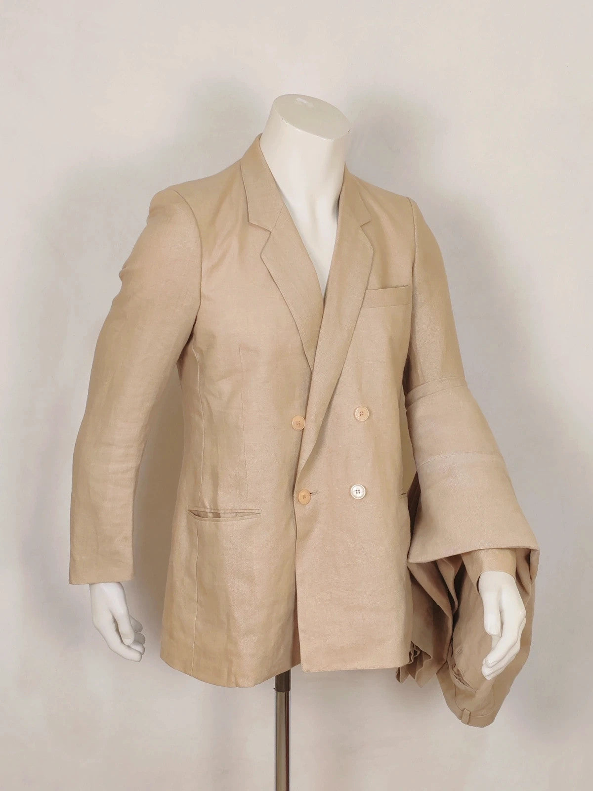 Completo uomo Linea Simonetti in lino beige - foto 3