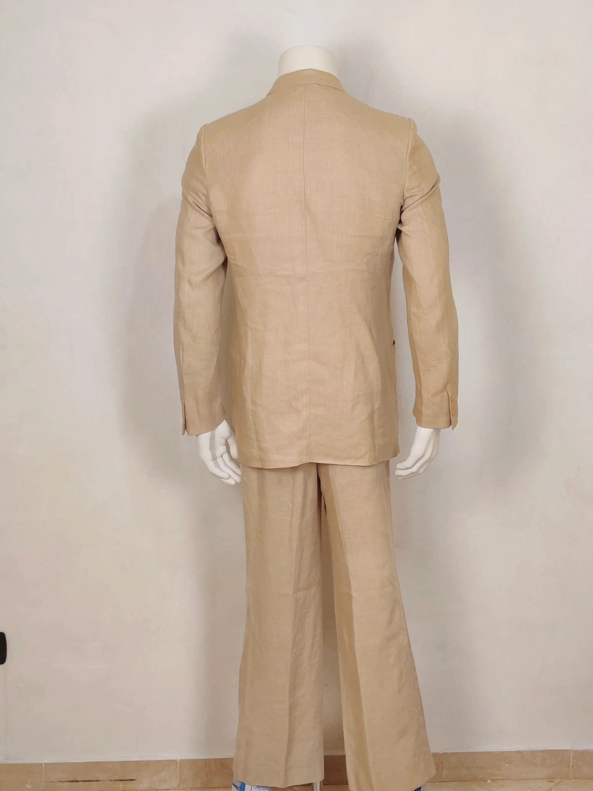 Completo uomo Linea Simonetti in lino beige - foto 2