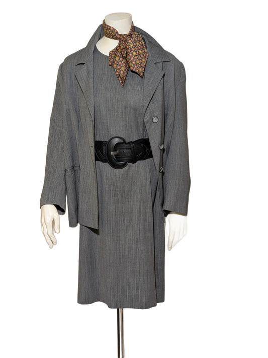 Completo donna vintage grigio giacca e abito - foto 1