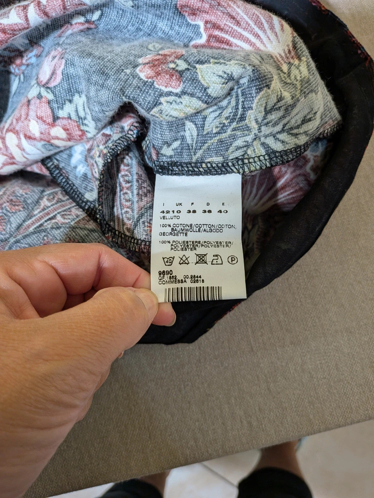Abito donna Extesa in velluto floreale paisley - foto 9