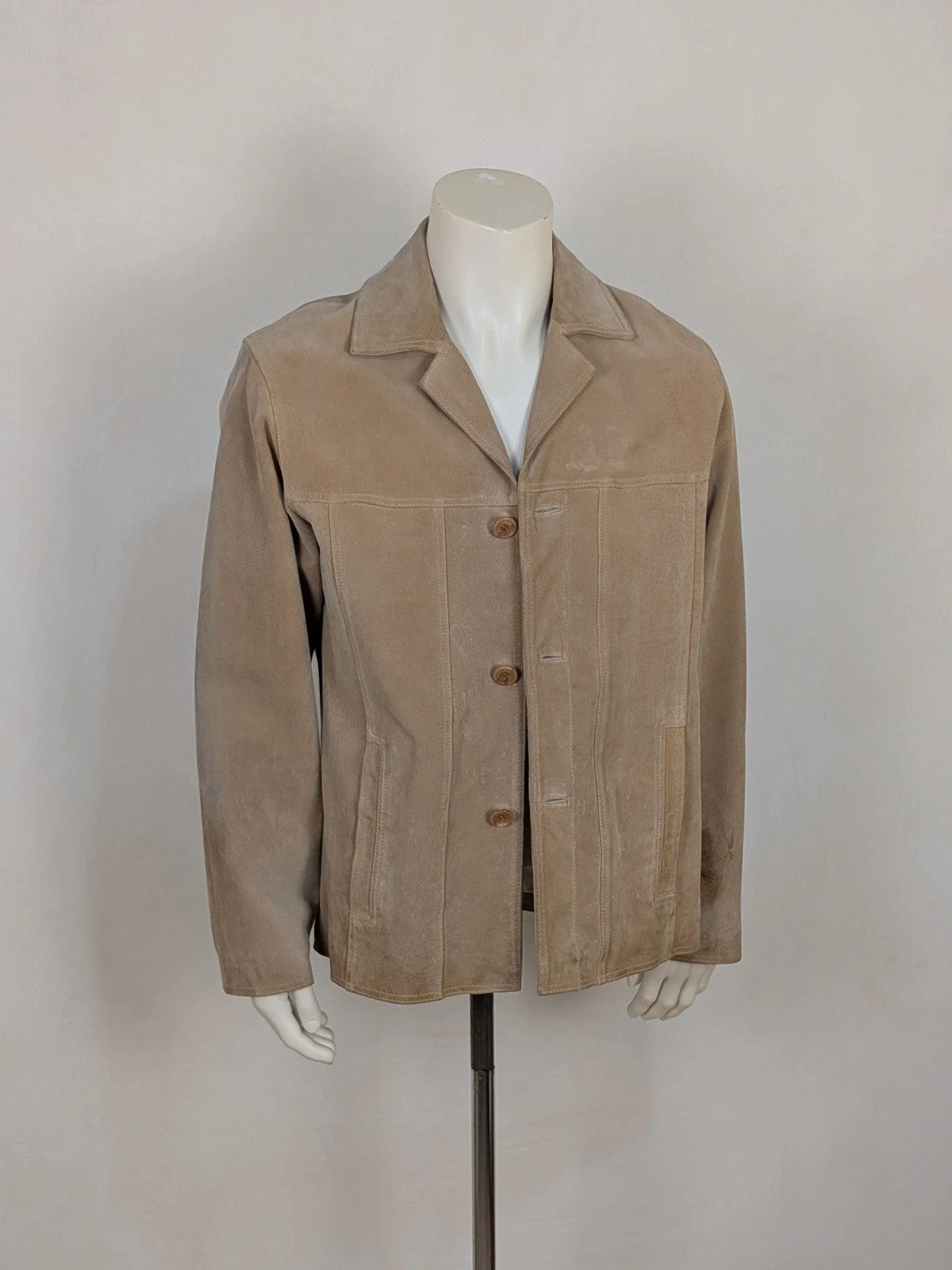 Giacca uomo McNeal in pelle scamosciata beige - foto 1