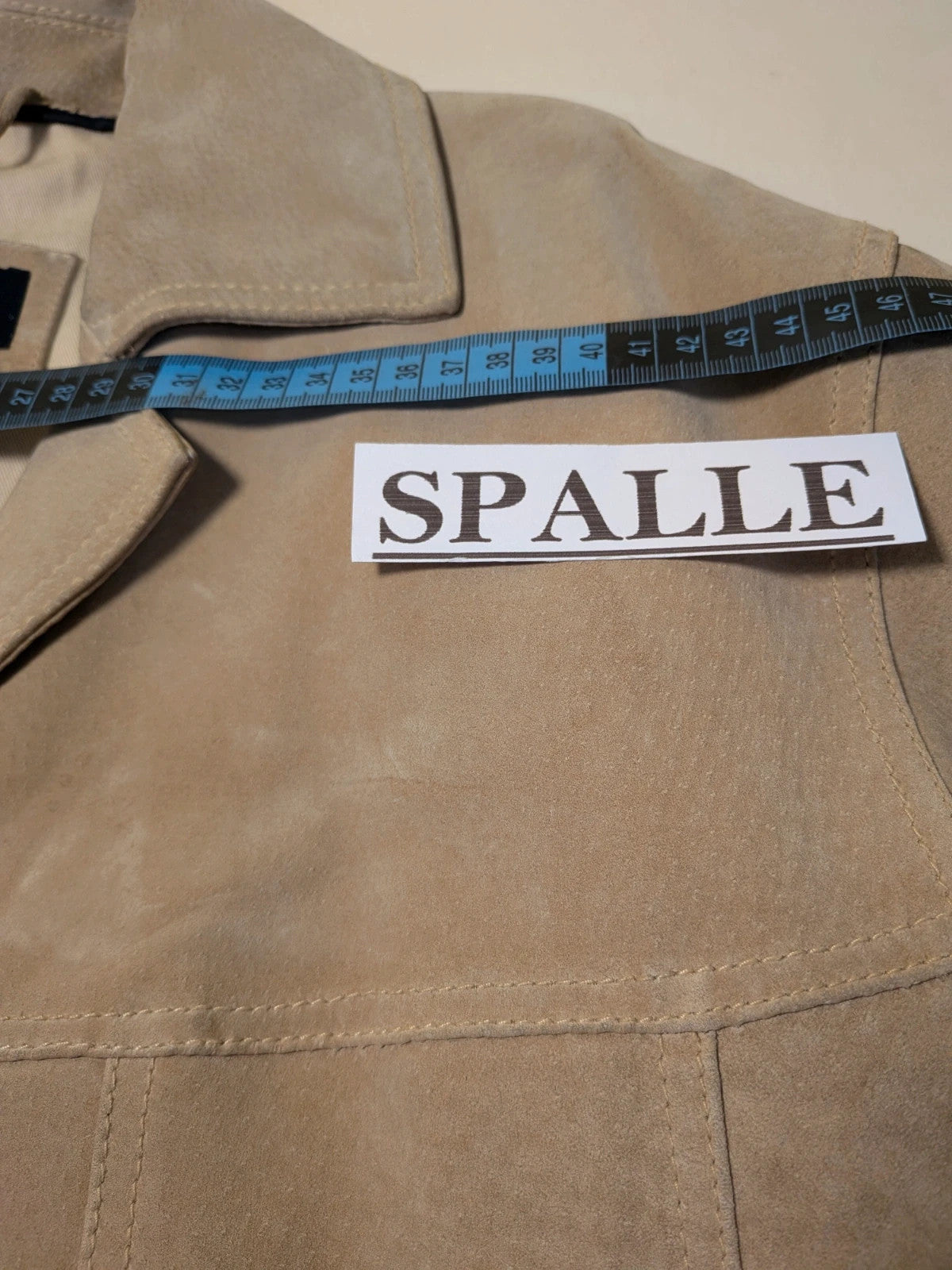 Giacca uomo McNeal in pelle scamosciata beige - foto 4
