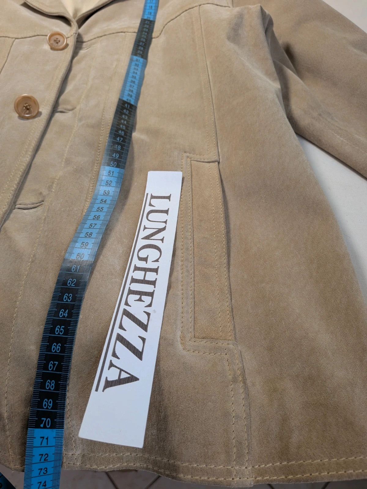 Giacca uomo McNeal in pelle scamosciata beige - foto 5
