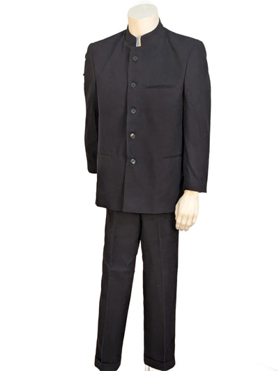 Completo uomo nero collo coreano Guido Della Rovere - Made in Italy - Tg. 44