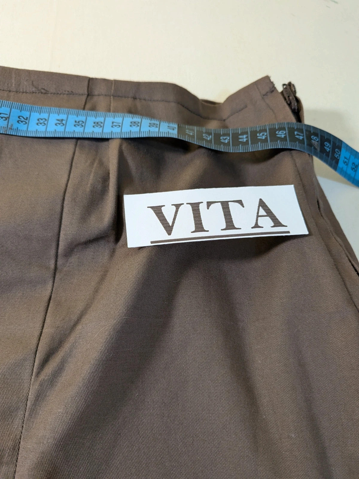 Completo donna vintage marrone giacca e gonna a pieghe - foto 3