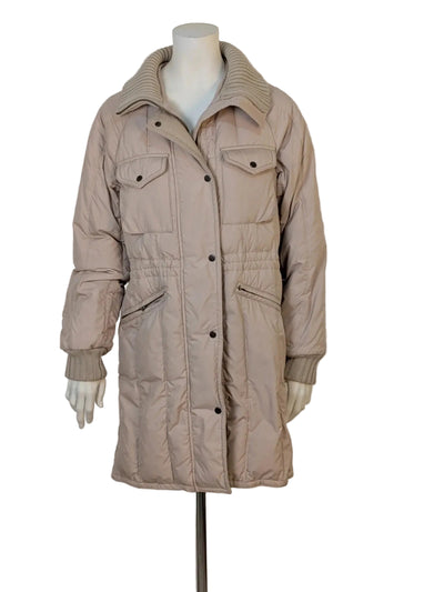 Piumino donna Seventy beige sabbia in vera piuma - Tg. M