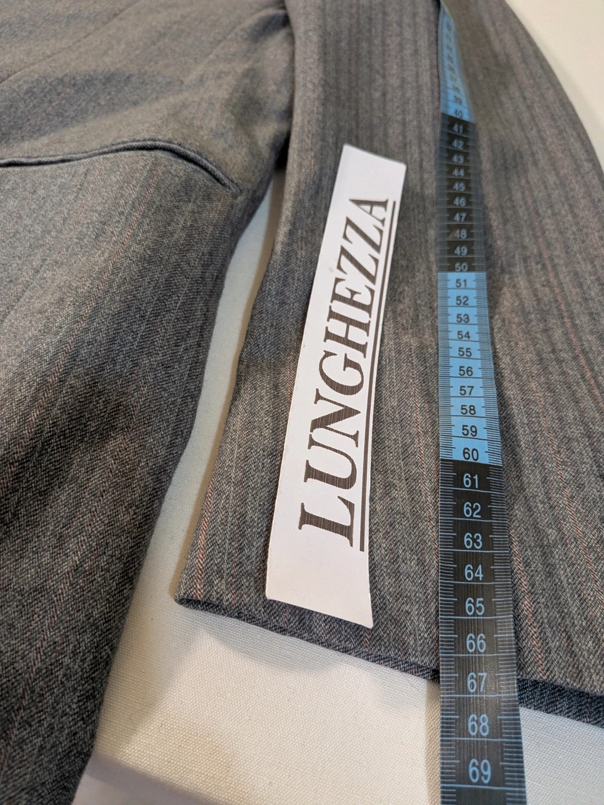 Completo uomo grigio gessato in pura lana vergine - foto 5