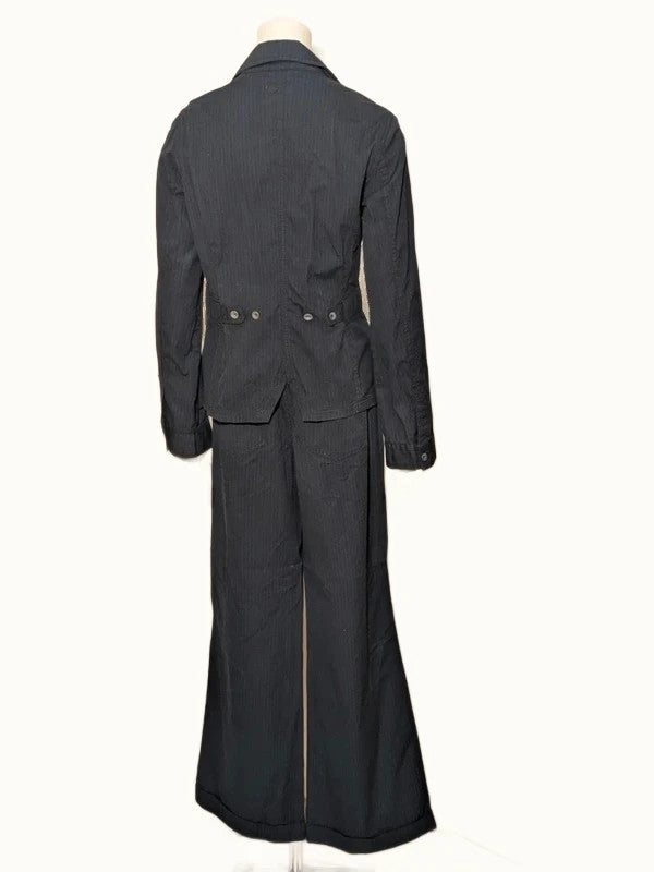 Tailleur Pantalone Cecil Nero Gessato Y2K