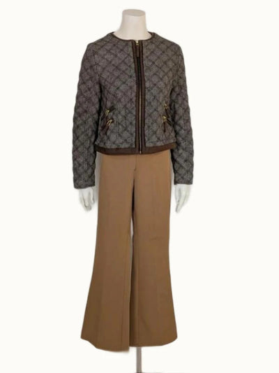 Completo Elegante Donna Zara Basic & Pantalone Cammello – Taglia M
