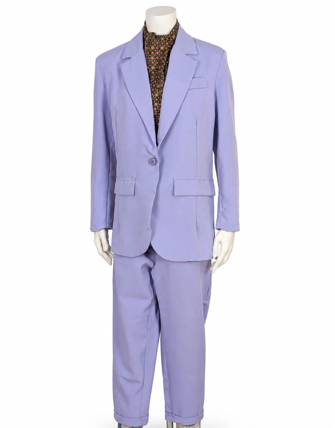 New Collection purple pants tailored design with classic pockets and high waist.