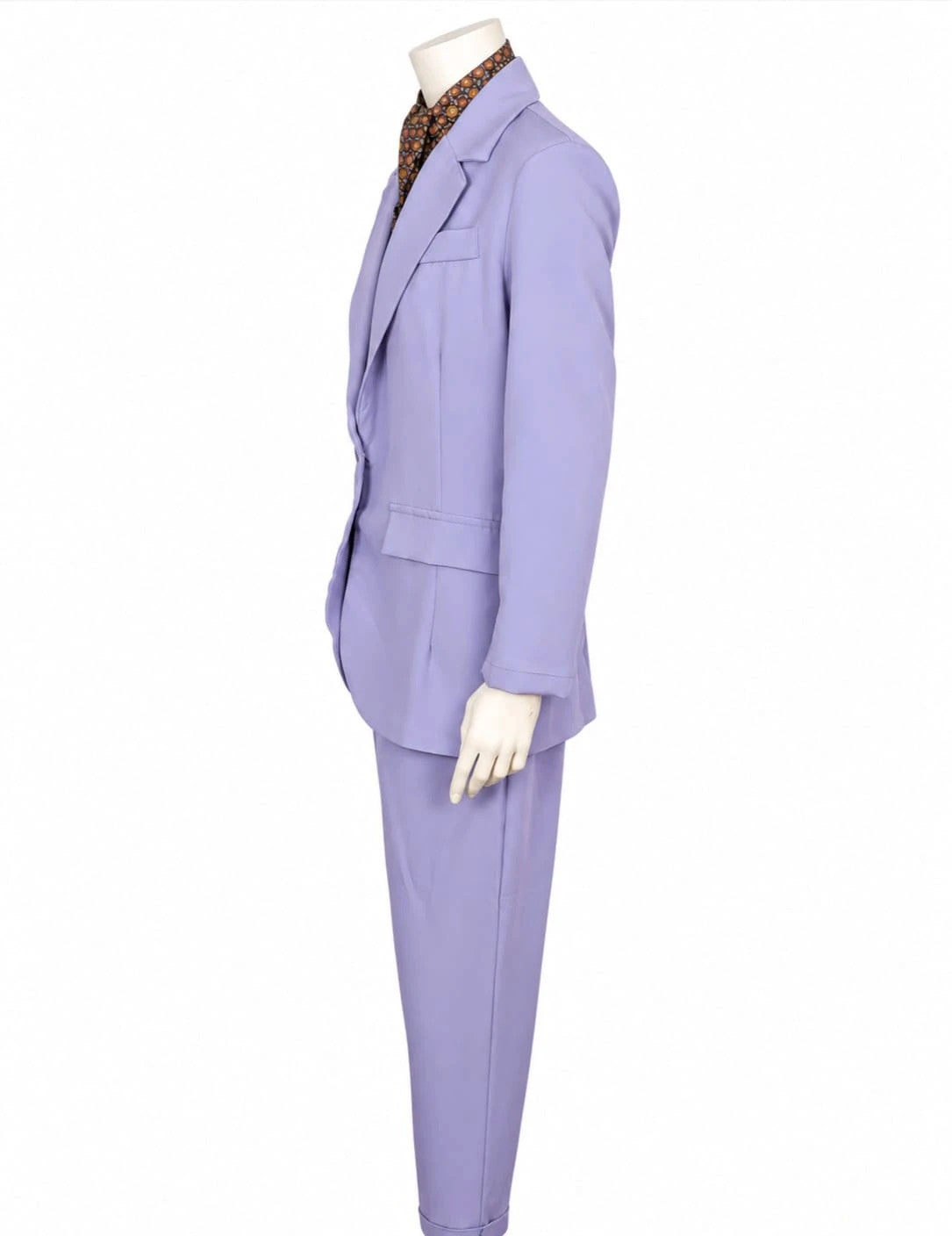 New Collection purple pants tailored design with classic pockets and high waist.